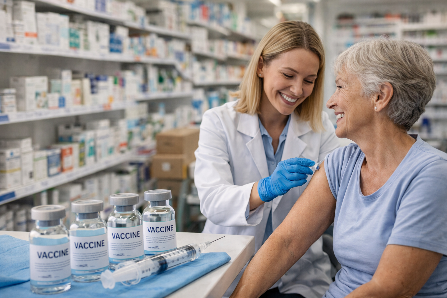 Szczepienia przeniosły się do aptek (?)