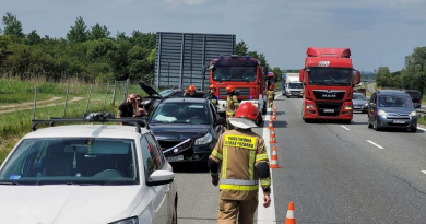 Zderzenie samochodów na autostradzie A4 pod Krakowem!