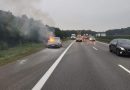 Pożar samochodu na autostradzie A4!