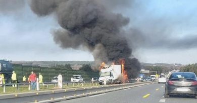 Pożar samochodu dostawczego na autostradzie A4!